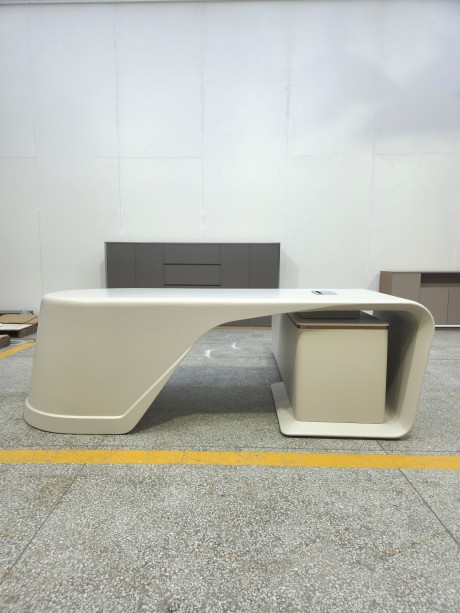 白色大圆弧班台