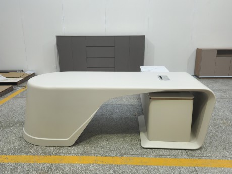 白色大圆弧班台