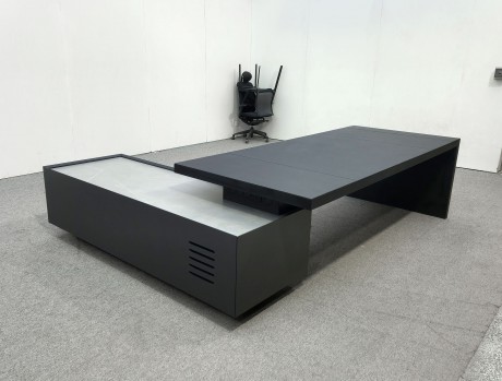 黑色扪皮(车缝线)班台